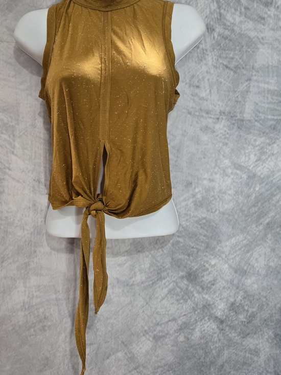 lululemon athletica Tops - lululemon athletica Mustard Tie-Front Mock Neck Tank